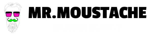 mr moustache logo white